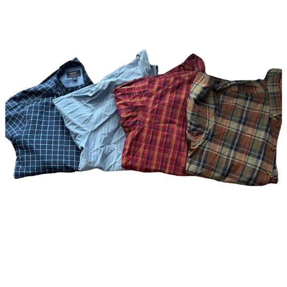 Bundle of 4 Men’s XXL Casual Button-Down Dress Shirts – Classic & Versatile! 👔 - Picture 1 of 6